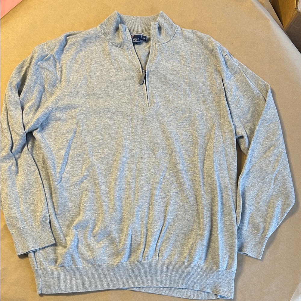Vineyard vines xxl Light Gray quarter Zip-Up Sweater